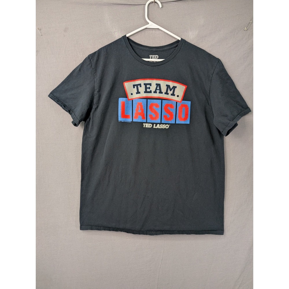 Ted Lasso Mens Team Lasso Graphic T-Shirt Black Short Sleeve XL